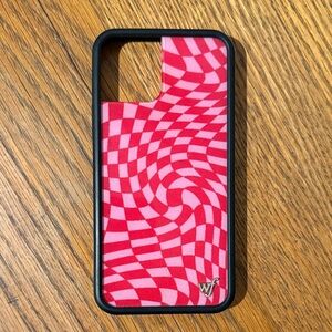 Wildflower Red and Pink Patterned iPhone 12 Case